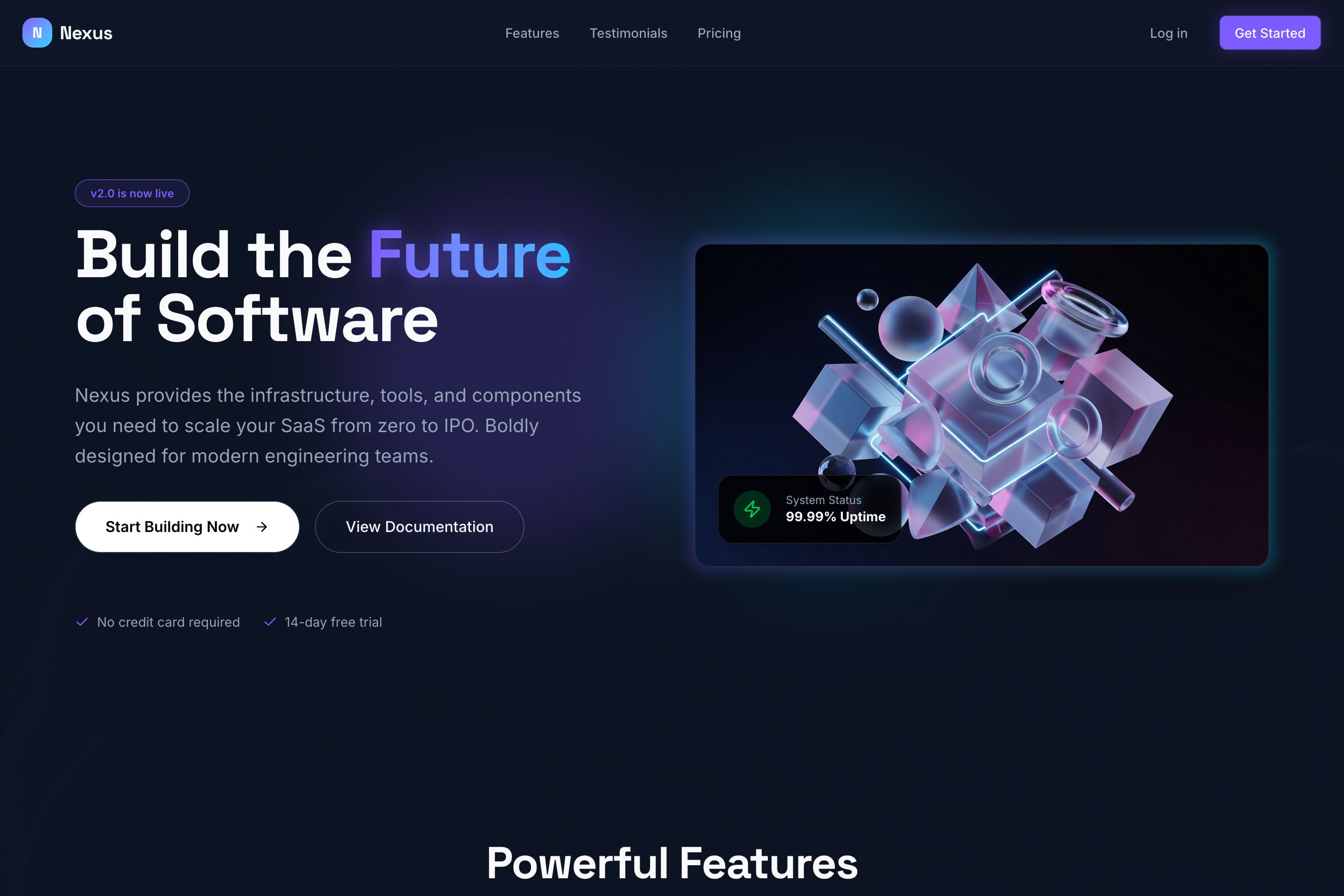 Landing page screenshot 1